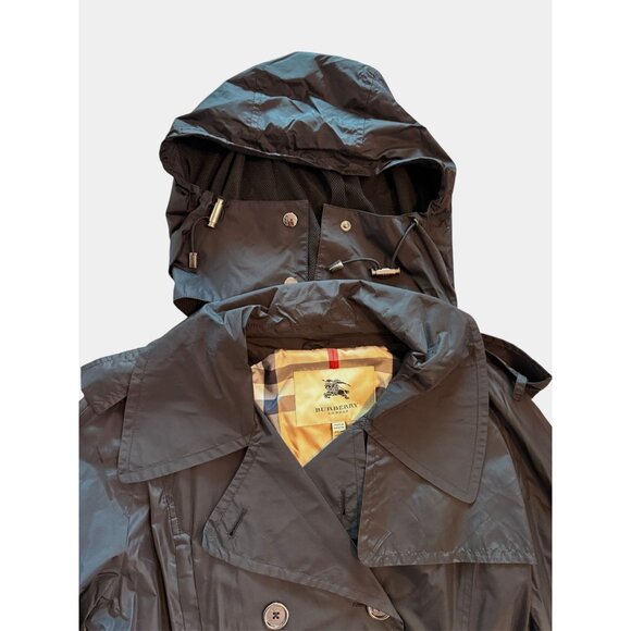 BURBERRY Black Raincoat - Picture 7 of 12